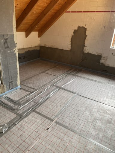 Vorbereitung für Fußbodenheizung